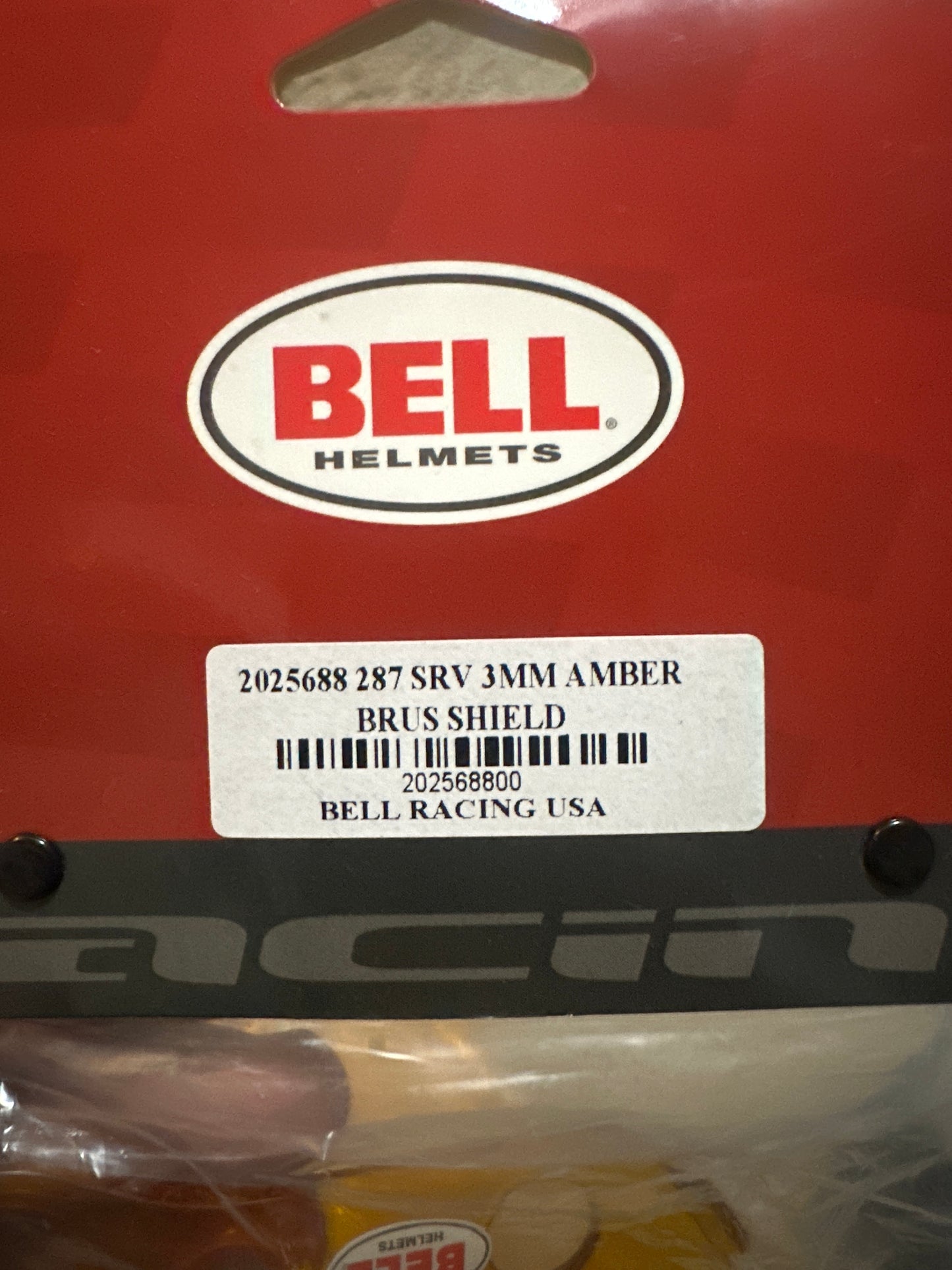 Bell 287 3MM Amber Visor Shield